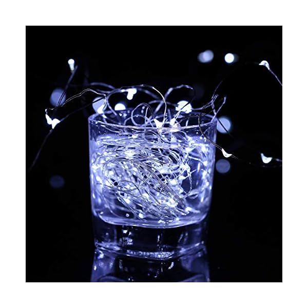 Tingmiao fairy lights 33ft 100 led string lights battery operated with remote waterproof copper wire lights for indoor decorative lights - image 3