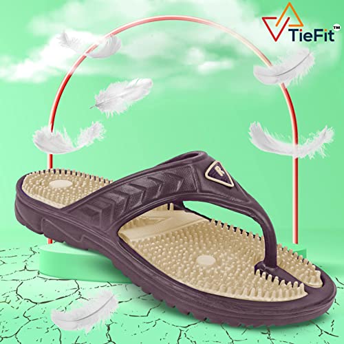 Image of TieFit Men's Accupressure Non-Slip Slipper Flip & Flop