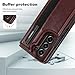 Fofvccv for Samsung Galaxy Z Fold 7 Wallet Case with S Pen Holder & Card Slots, Slim PU Leather Shockproof Business Protective Cover with Kickstand for Galaxy Z Fold7 SKB Brown