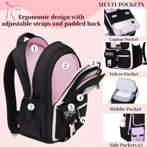Image of Girls Backpack Kids Backpack for Girls Kawaii Ita Kids School Bookbag for Teen Elementary Middle School