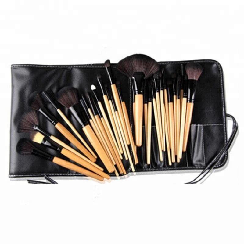 24-Piece Makeup Brush Set – Professional Cosmetic Brushes (Black Handles)-image-39