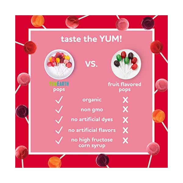 YumEarth Organic Fruit Flavored Vitamin C Pops Variety Pack, 40 Lollipops, Allergy Friendly, Gluten Free, Non-GMO, Vegan, No Artificial Flavors or Dyes