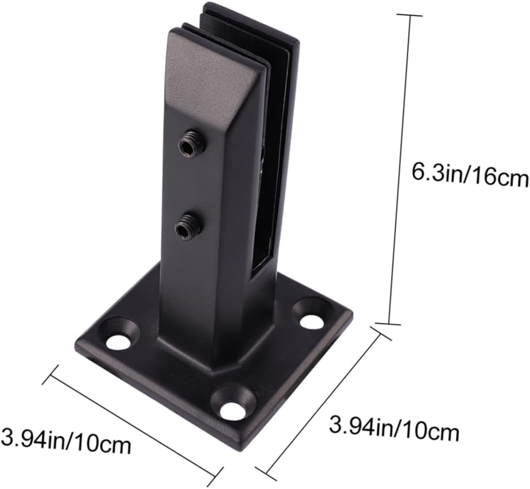 Artibetter Stainless Steel Glass Clamp Holder for Stair Railing Balustrade Pool and Balcony Glass Bracket with Screws No Drill Installation Sleek Design for Views