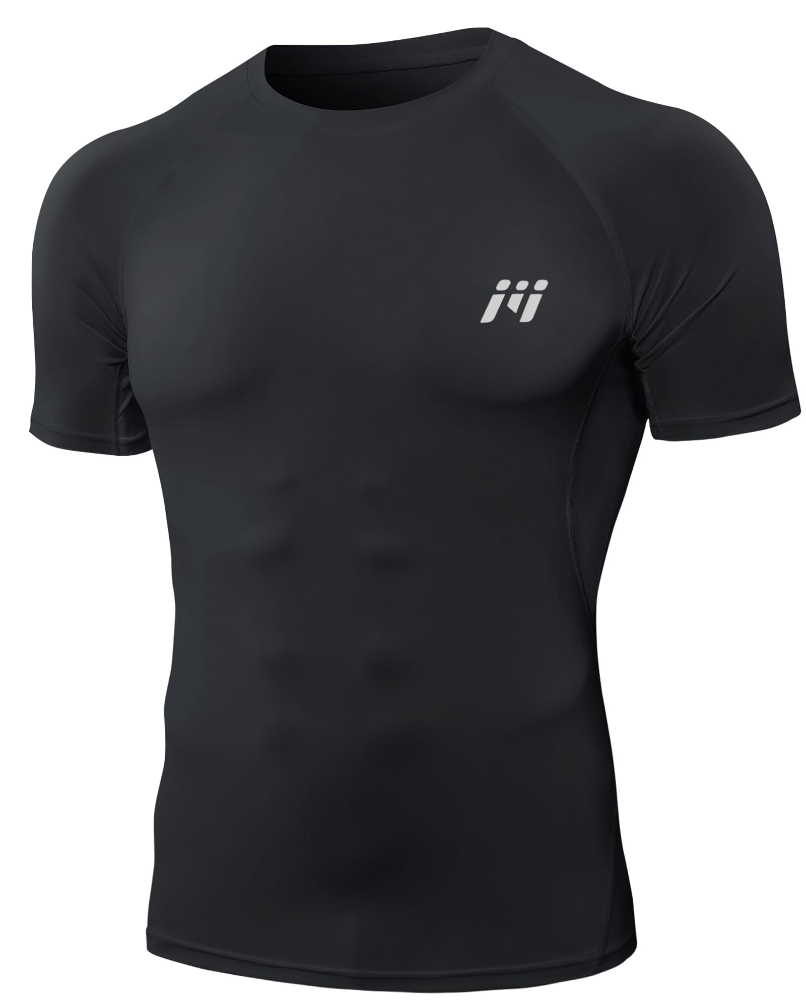 MEETWEE Kompressionsshirt Herren, Kurz/Langarm Funktionsshirt Männer Sportshirt Training Fitnessshirt Atmungsaktiv Laufshirt Unterhemd für Laufen Jogging Sport Turnhalle