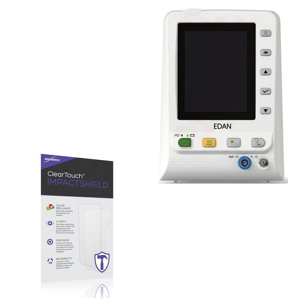 BoxWave Screen Protector Compatible with Edan M3 - ClearTouch ImpactShield (2-Pack), Impenetrable Screen Protector Flexible Film