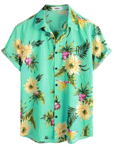Image of VATPAVE Mens Casual Hawaiian Floral Shirts Short Sleeve Button Down Tropical Shirts Beach Summer Shirts