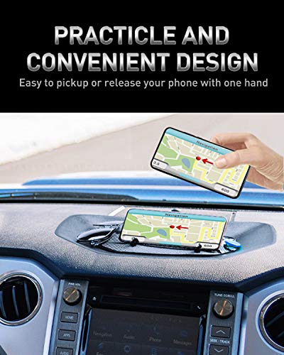 LESAUCE Center Dash Console Organizer Tray Replacement for Toyota Tundra 2014 2015 2016 2017 2018 2019 2020 Dashboard Mount Phone Holder for Tundra Accessories Car
