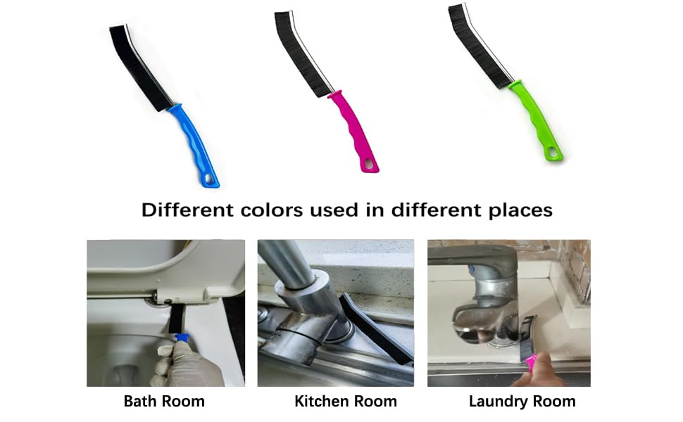 Image of Pumice Stone Toilet Bowl Brush and Toilet Crevice Cleaning Brush Set, Pumice Stone for Cleaning, Toilet Pumice Stone with Handle, Hard Bristle Crevice Cleaning Brush for Bathroom & Kitchen Room