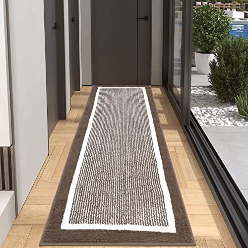 Hebe Runner Rug For Hallway Entryway Washable 2'X6' Absorbent Farmhouse Bathroom Rug Mat Runner Non Slip Front Door Mat Area Rug Runner Carpet For Kitchen Bathroom Laundry Room #TOP6