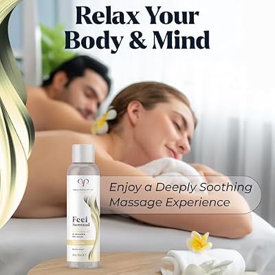 Promescent Massage Oil for Massage Therapy, Massage Oils for Date Night, Premium Body Oil for Men & Women to Relieve Stress & Sore Muscles, Essential Oils for Skin (4 oz) (Vanilla)