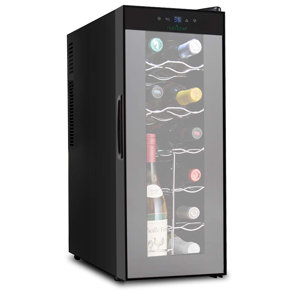 nutrichef wine cooler 12 bottle