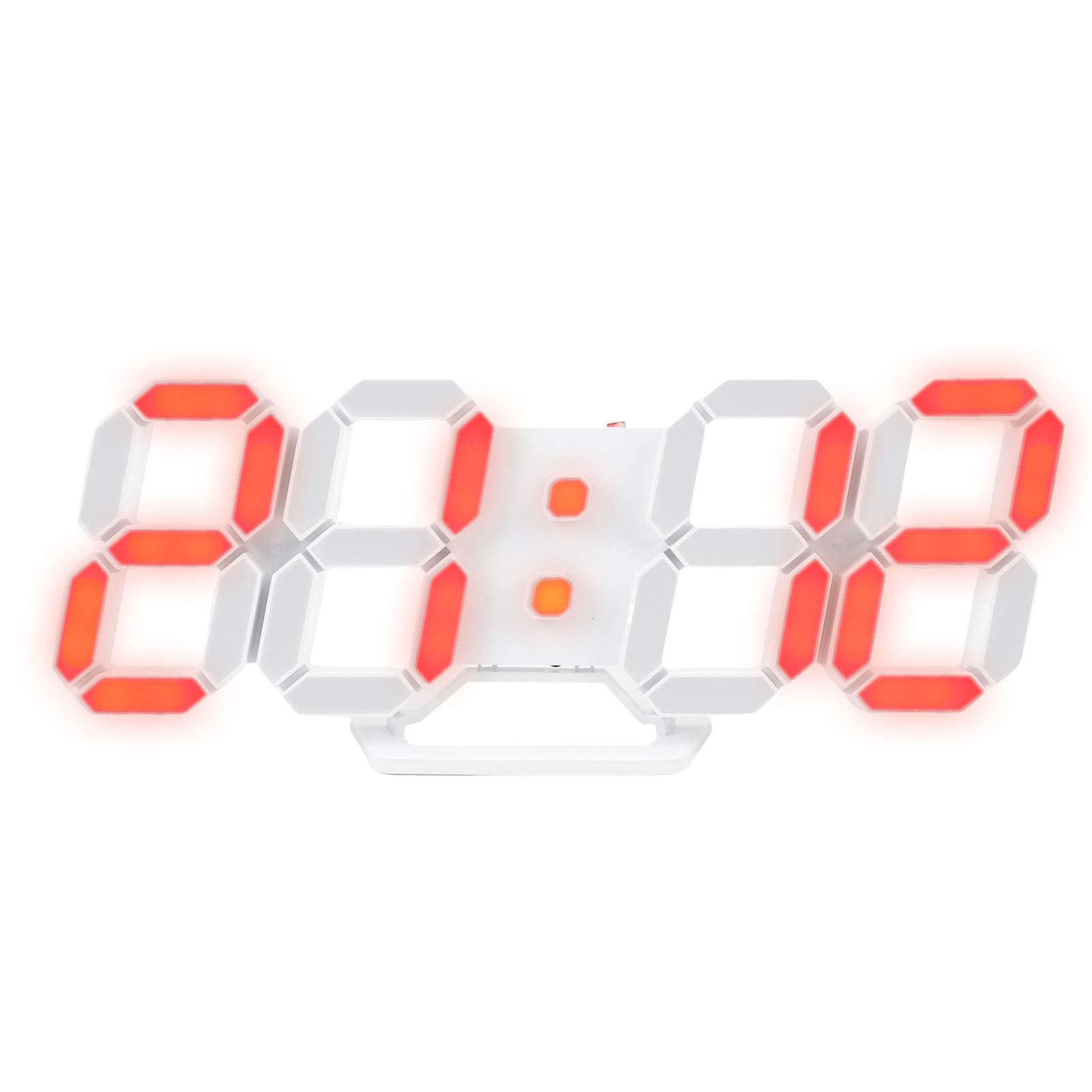 Horloge Murale LED Jectse avec Affichage Date Heure Température 3D pour Salon et Bureau
