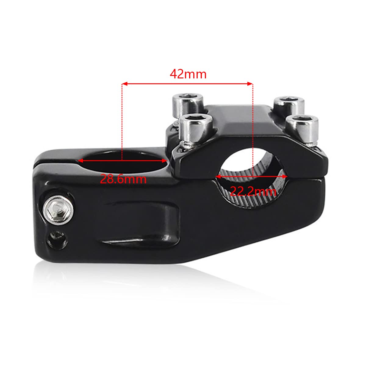 SENQI Potence de vélo BMX en alliage d'aluminium à pignon fixe 28,6 x 22,2 mm