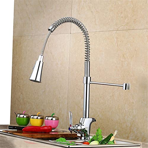Robinet d'évier design chromé avec mitigeur à ressort - 2