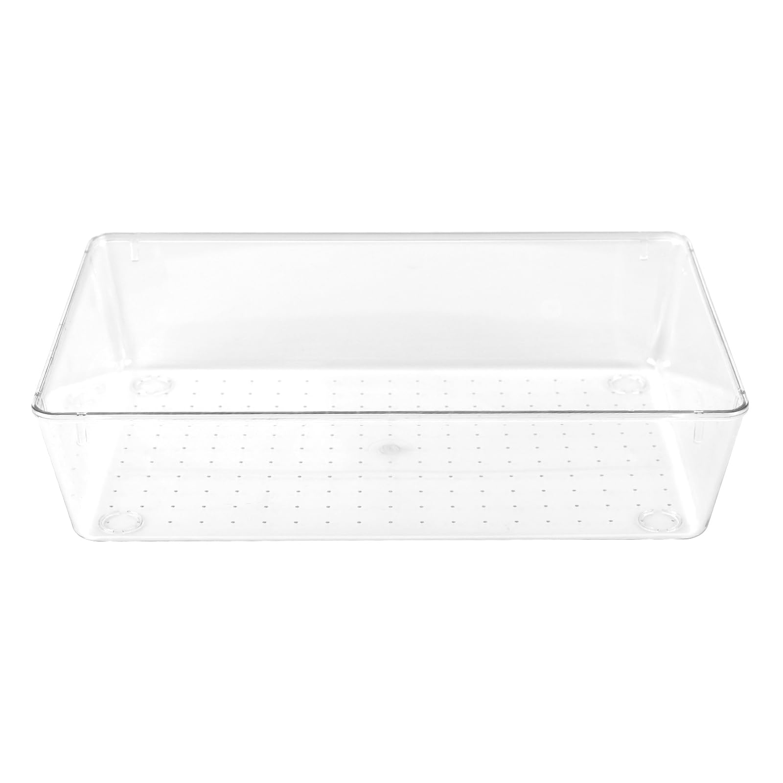 8 organizer trasparenti per cassetti, impilabili, per frigorifero, trucchi, per camera da letto, bagno, ufficio, cucina