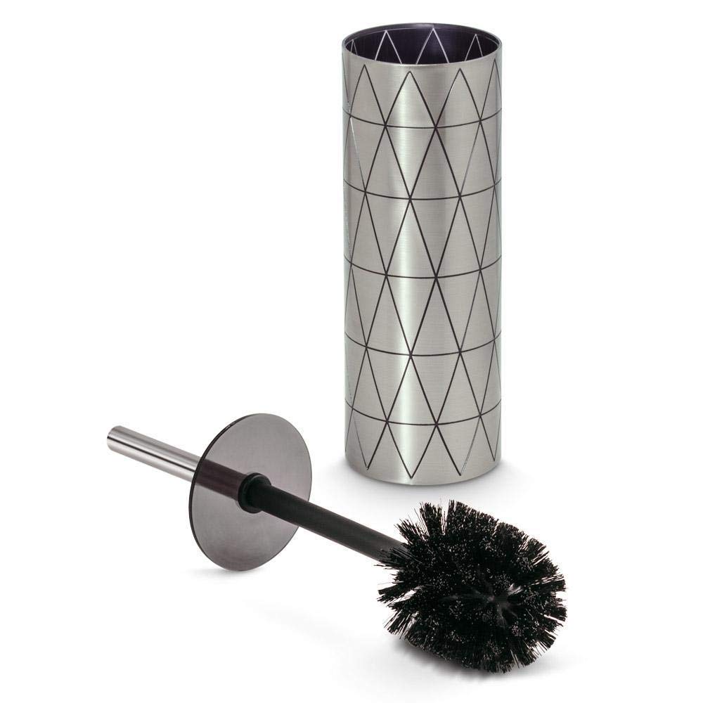 Freelance Miami Polystyrene Toilet Cleaning Brush - Silver - Hygienic Commode/Toilet Brush Cleaner Set - Compact Stand, Ideal for Cleaning Bathroom Pot/Bowl /WC - Holder Included - Image 2 thumbnail