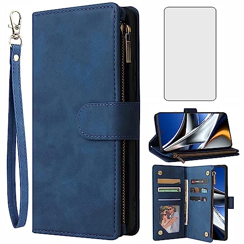 Coque Poco X4 Pro 5G Asuwish en cuir avec support vidéo pour le train