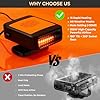 Portable Car Heater for Vehicle, 12V Car Heater Portable( Plugs into Cigarette Lighter), Portable Heater for Car, 360° Rotatable Car Defroster Windshield Heater (1) #5
