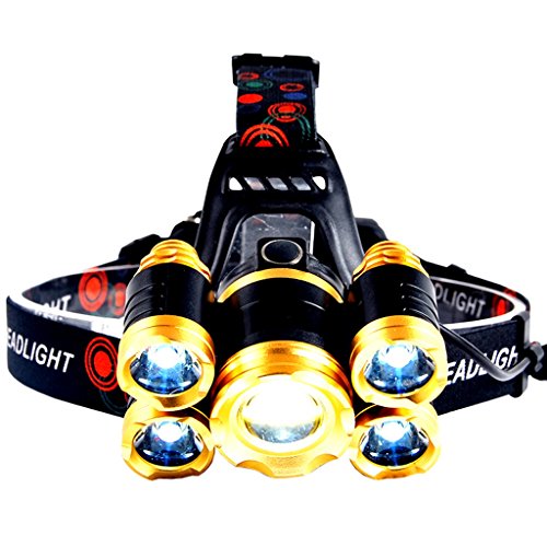 M-zmsdt Lampe Frontale à LED, Lampe Frontale Légère, Confortable et Résistante aux intempéries/Torche, Lampe Frontale de Sécurité Résistante à l'eau Lampe Frontale de Jardin, Lampe Frontale