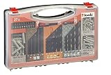 kwb DIY-Werkzeug-Set 132 teilig 423000 (Steinbohrer, Holzbohrer, Metallbohrer, Bits und Bithalter, Senker, Dübel), 132 Stück,