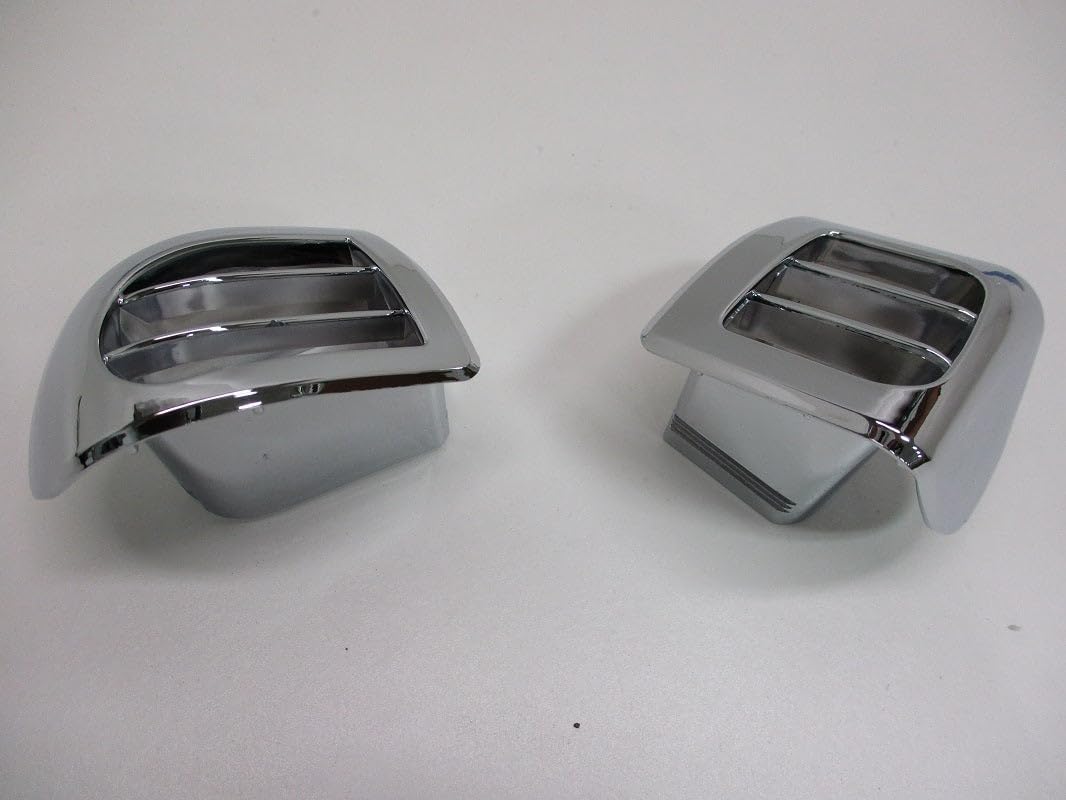CTW Heater A/C Dash Vents Chrome Plastic Right Left Side Compatible with Freightliner 2007+ Cascadia