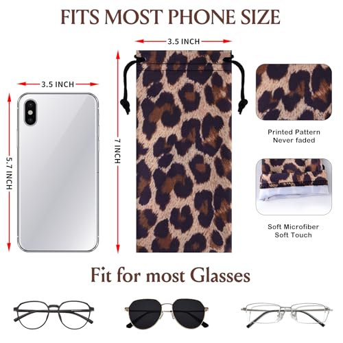 Image of Soft Eyeglass Pouch 3 Pack - Microfiber Screen Cleaning Bag Pouch for Glasses
