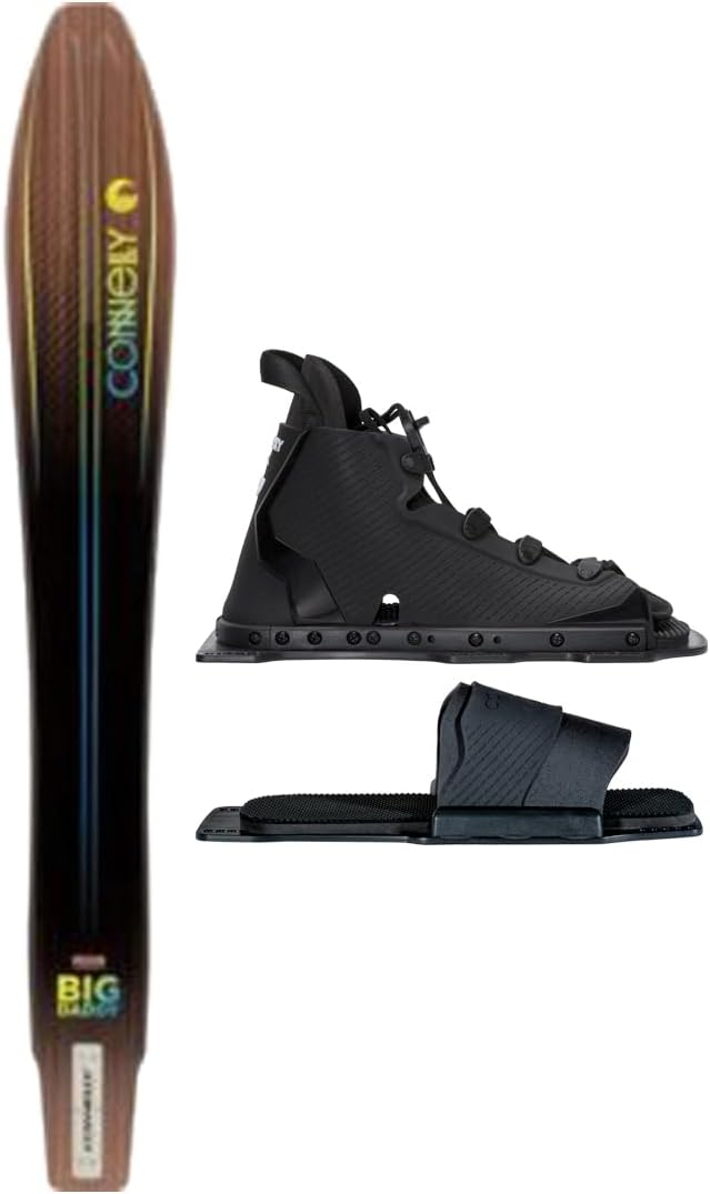 Connelly Big Daddy Waterski for Big Guys: Swerve Lace-Adjustable Binding, Rear Toe Plate, One Size Fits Most (Over 220 lbs)