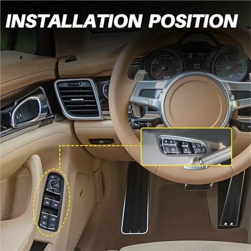 Bouton de commutation commande vitre électrique voiture pour Porsche Macan - 3