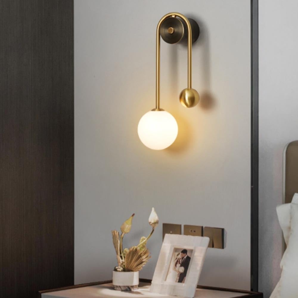 Applique da Parete Minimalista a Doppia Testa, lampade da Parete Moderne di Lusso, lampade da Parete di metà secolo, Tutte in Rame, Illuminazione da Parete per Il Bagno, per Ristorante, Soggiorno