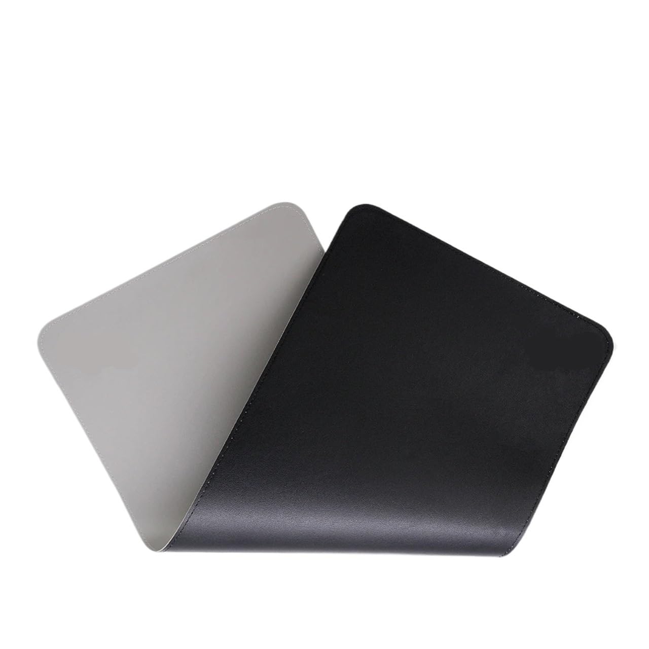 Double-Side PU Mouse Pad Leather Desk Pad Anti-Slip Mousepad Waterproof Natural Rubber Gamer Desk Mat for Desktop PC Computer Laptop (Color : Dark Grey - Black, Size : 120 X 60 CM)