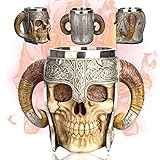 Ottimo regalo: design creativo 3D realistico con teschio, questa tazza con teschio è perfetta come regalo medievale e collezione di teschi, il miglior regalo per amici e parenti, la scelta perfetta per Halloween e altre feste.