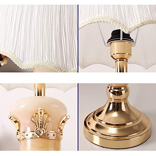 Fehun Reading Lamp Desk Lamp European Minimalist Table Lamp Bedroom Bedside Lamp Living Room Warm Light Study Table Lamp/Push Button Switch/Push Button Switch #TOP4