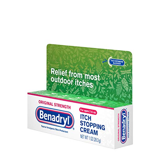 Benadryl Original Strength Itch Stopping Anti-Itch Cream with Histamine Blocker, Diphenhydramine HCl Topical Analgesic & Zinc Acetate Skin Protectant, Relief from Most Outdoor Itches, 1 oz - Thumbnail 4