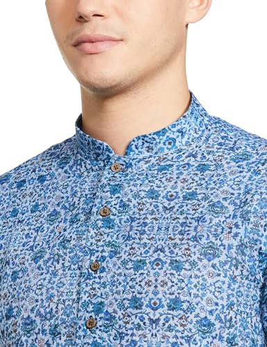 Image of Manthan Blended Viscose Printed Kurta for Men