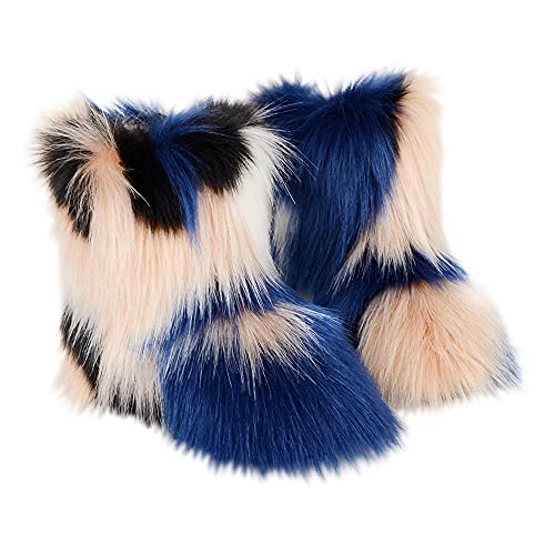 Gegefur Kids Faux Fur Snow Boots Style-10, 12