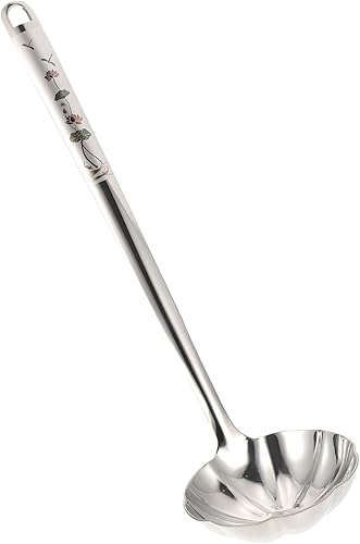 Miniatura 3 de UPKOCH Juego de cucharones de sopa de acero inoxidable para cocinar ollas calientes utensilios de cocina para el hogar restaurante plateado