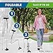 HONEYBULL Walking Cane for Men & Women Foldable, Adjustable, Heavy Duty, Free Standing, All Terrain, Collapsible Walking Sticks for Seniors & Adults (Silver)