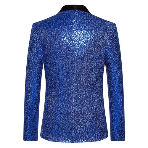 Men Sequin Sparkly Suit Jacket Tuxedo Prom Blazer Casual Shiny Sport Coat4