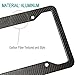 Aootf Carbon Fiber License Plate Frames- Metal Aluminum Plate Frames Printed Carbon Patterns for Front & Rear 4 Holes Black Car Tag Holders with Screw Caps