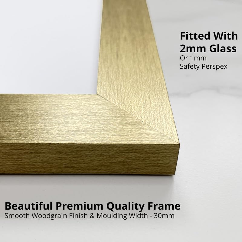 Aryllis A5 Photo Frame, Gold, Manufactured in the UK, Freestanding Picture Frame Fitted with Real Glass - *Choice of Colour & Size* - Image 3