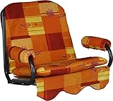 Angerer Freizeitmöbel GmbH Hollywoodschaukel Auflage 1-Sitzer - passend für viele 1-Sitzer Hollywoodschaukeln - Schaukelauflage Made in Germany (Orange-Gelb Gemustert)