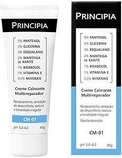 Principia creme facial calmante multirreparador 175% mix de ativos