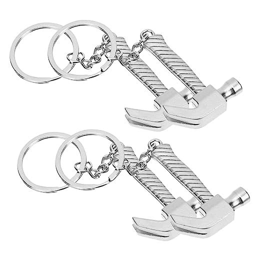 COLLBATH 4 Peças Chaveiro Charme Chaveiro Saco Pingente Charme Chaveiro Martelo Chaveiro Chaveiro Presente Chaveiro Decoração Porta-Chaves Anel Chave Pendurado Charme Martelo Chaveiro