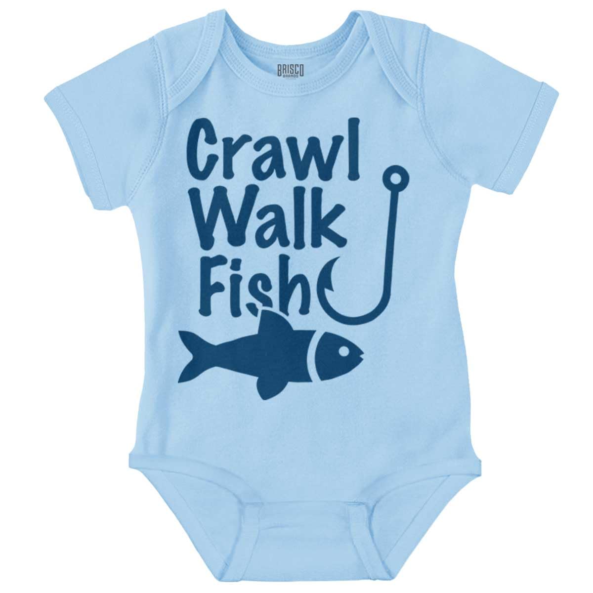 Crawl Walk Fish Hunt Outdoor Lover Baby Romper Boys or Girls