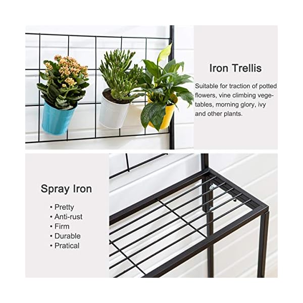 Metal 3-Tier Hanging Plant Stand Planter Shelves Flower Pot Organizer Rack Display Shelving Plants Shelf Unit Holder - Image 5
