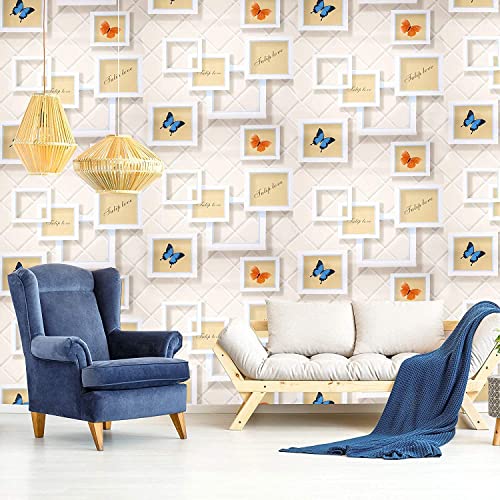 Image of FOKRIM Butterfly Wallpaper for Wall (45x500cm) Self Adhesive Kids Room, Nursery Interior Decor Wallpaper for Walls Living Room self Adhesive Wallpaper Wallpapers