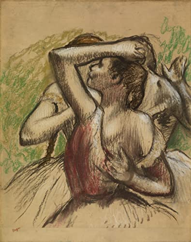 Toile Edgar Degas Groupe de danseurs reproduction haut de gamme texture d'artiste