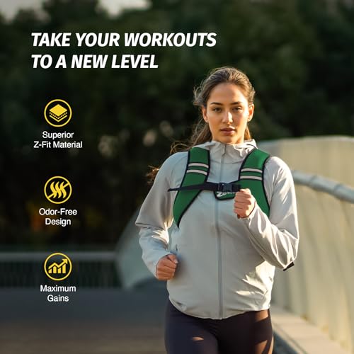Image of ZELUS Weighted Vest, Washable Z-Fit Soft Iron Weighted Vest for Women and Men, 5 /10 /15 lb Weight Vest with Reflective Strips & Adjustable Straps, Ultra Thin Weight Vest for Gym Strength Training