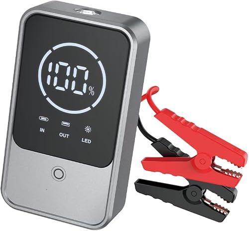 QS7 Source, 10000mAh Power Bank, with Car Jump Starter, Type-C Input, Two USB-A Ports Output, 12V Car Emergency Starter Output, with Flashlight Ideal for Off the Grid Travelling.