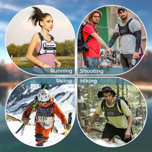 sports chest bag for men water resistant lightweight front running vest bag with built-in phone holder amp extra storage for workouts cycling black